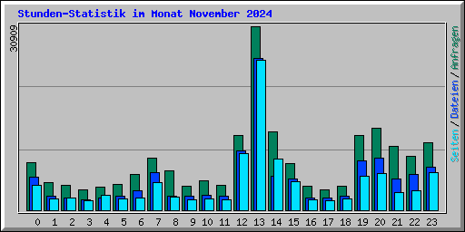 Stunden-Statistik im Monat November 2024