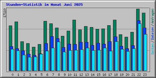 Stunden-Statistik im Monat Juni 2025